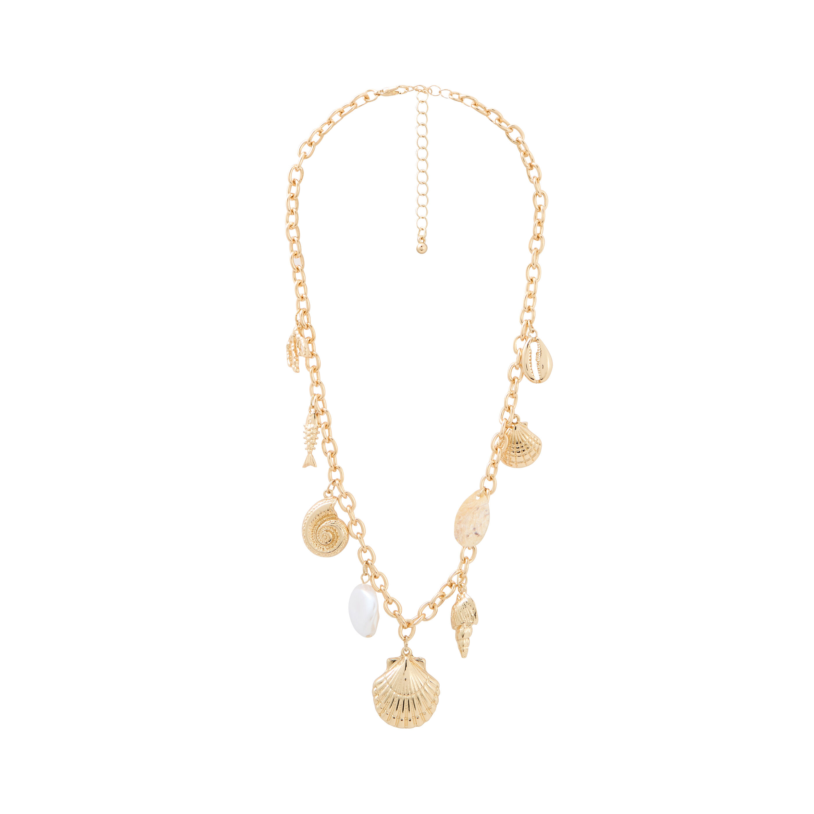 Collier charms coquillages femme
