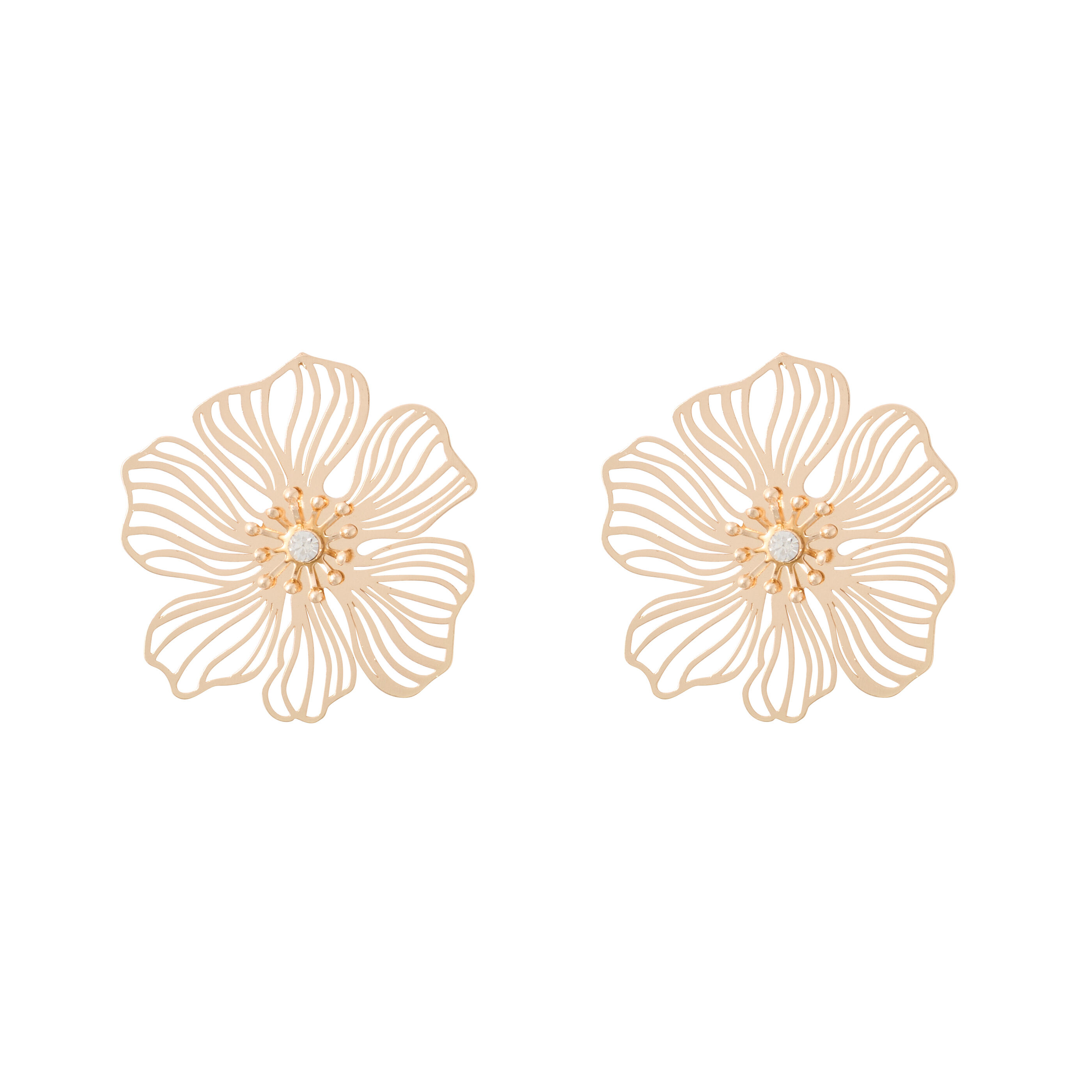 Grosses boucles d&rsquo;oreilles fleurs 