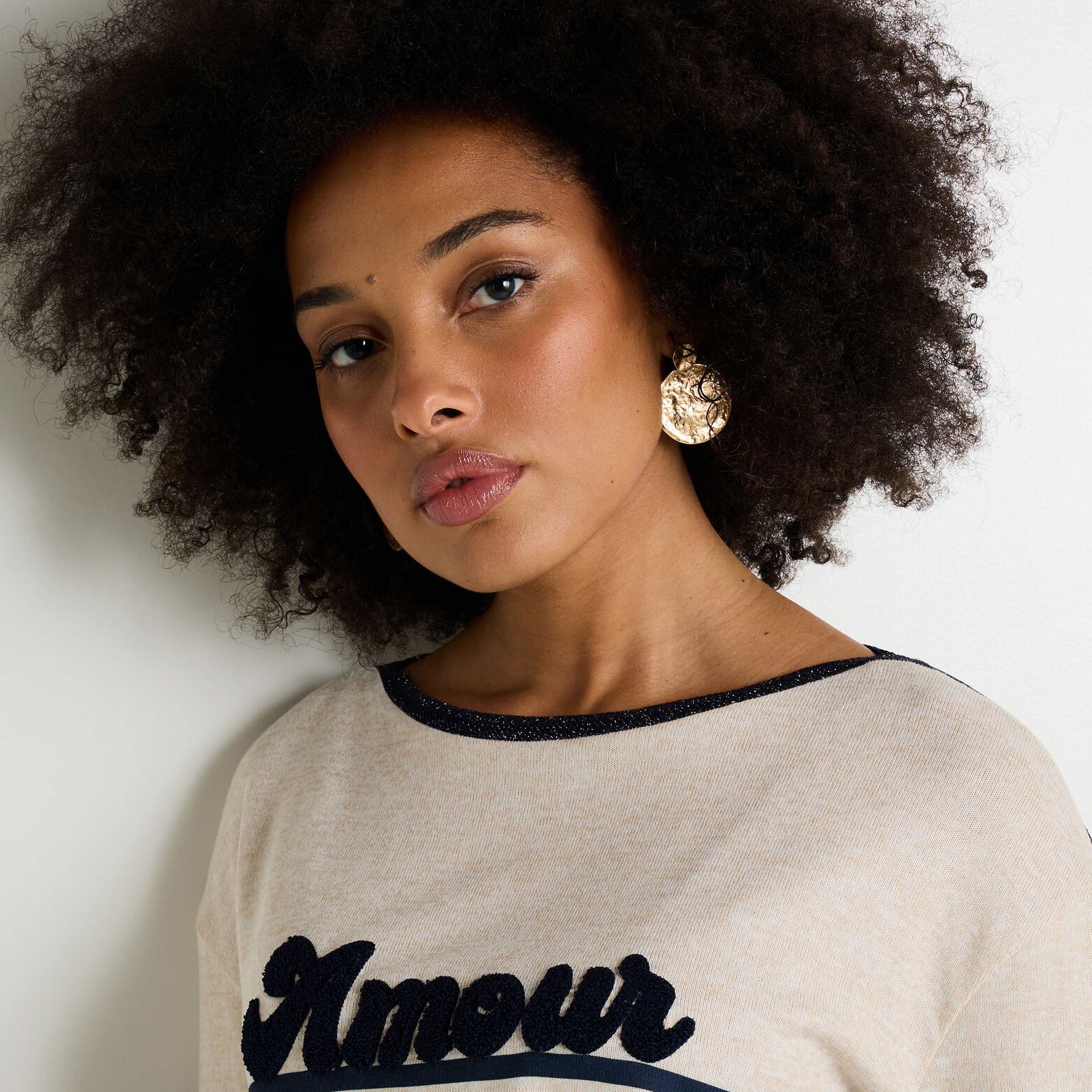 T-shirt col bateau femme