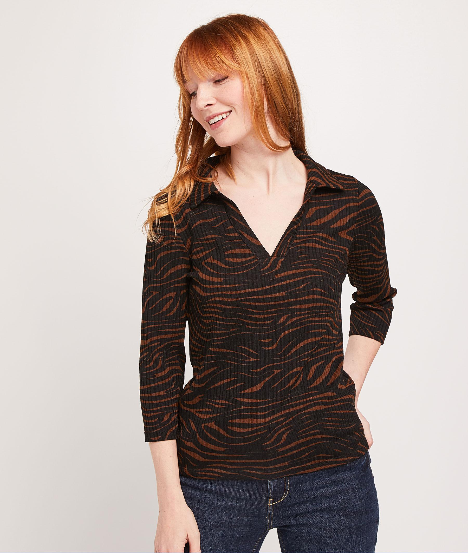 T shirt zebre best sale femme