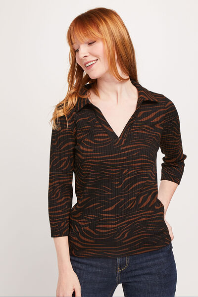 T-shirt imprimé zèbre femme