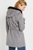 Manteau peignoir à capuche femme