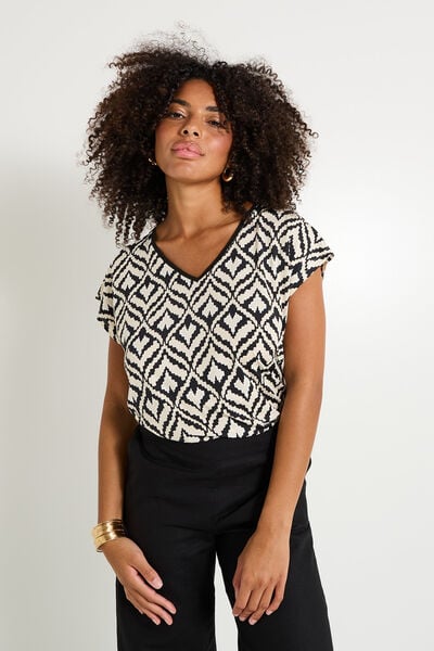 T-shirt col V femme