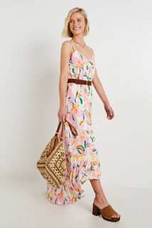Robe longue imprimée femme