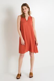 Robe courte en crépon femme