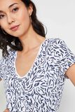 T-shirt imprimé col V femme