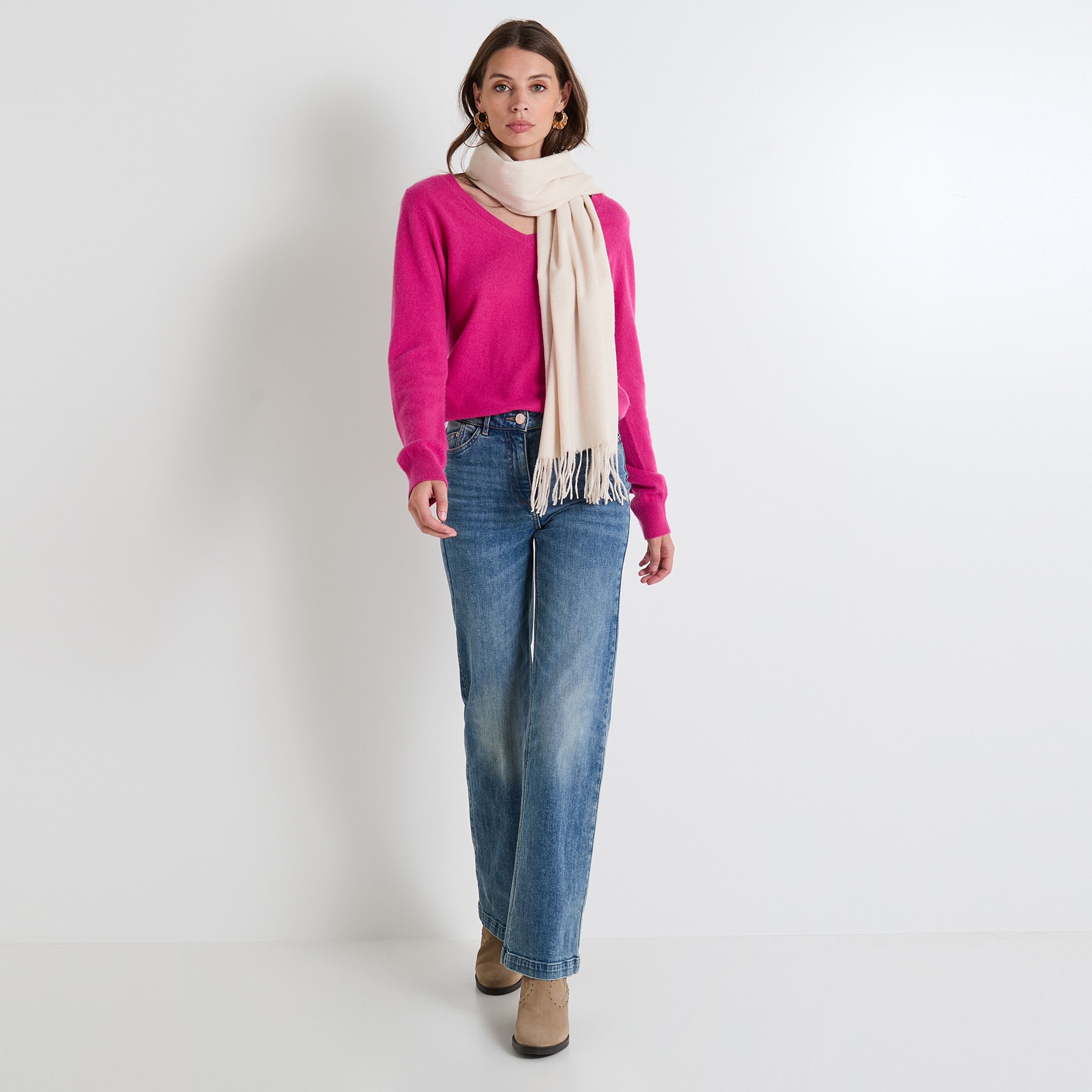 Pull laine et cachemire femme