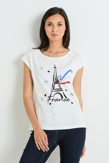 Tshirt print femme