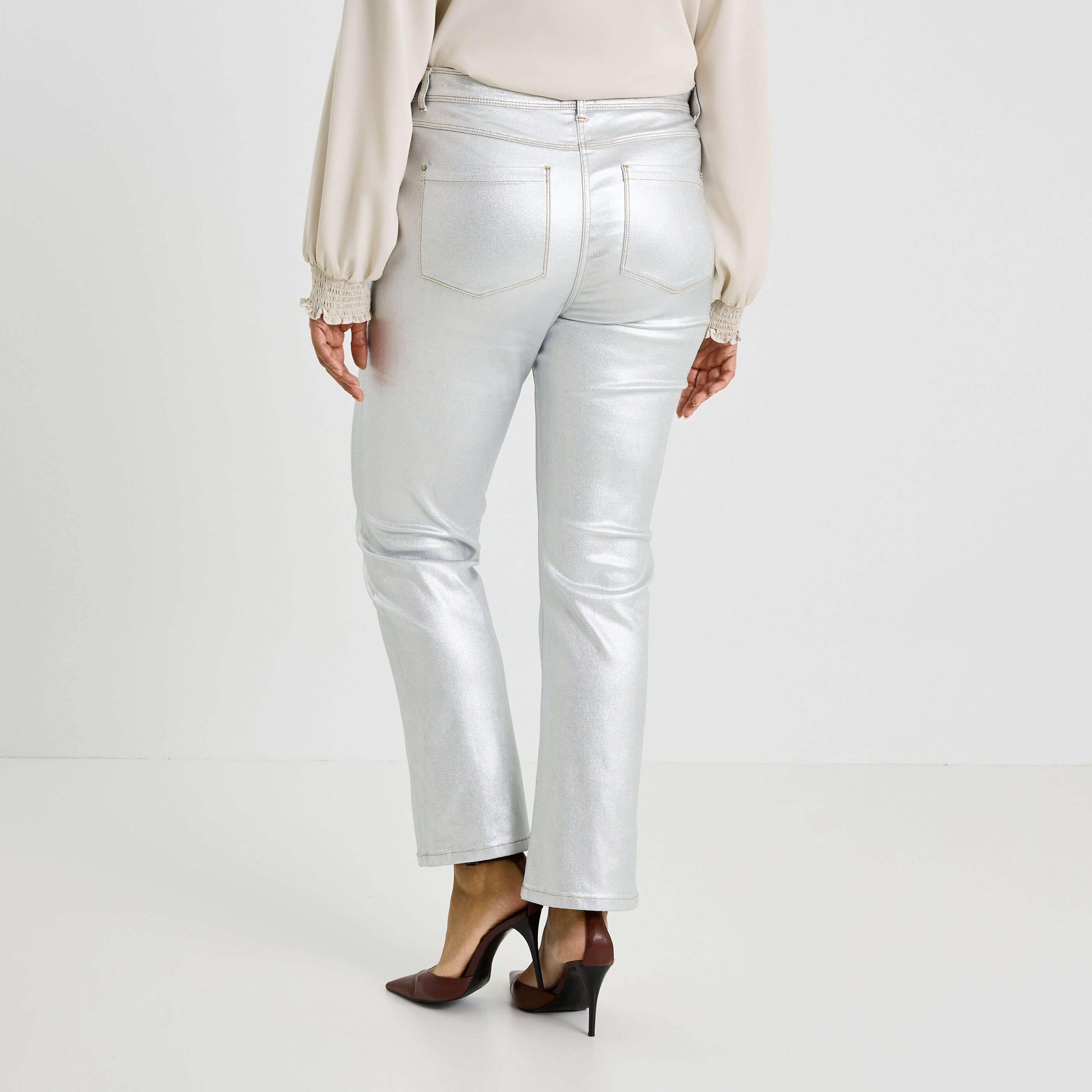 Jean droit enduit ESTELE femme