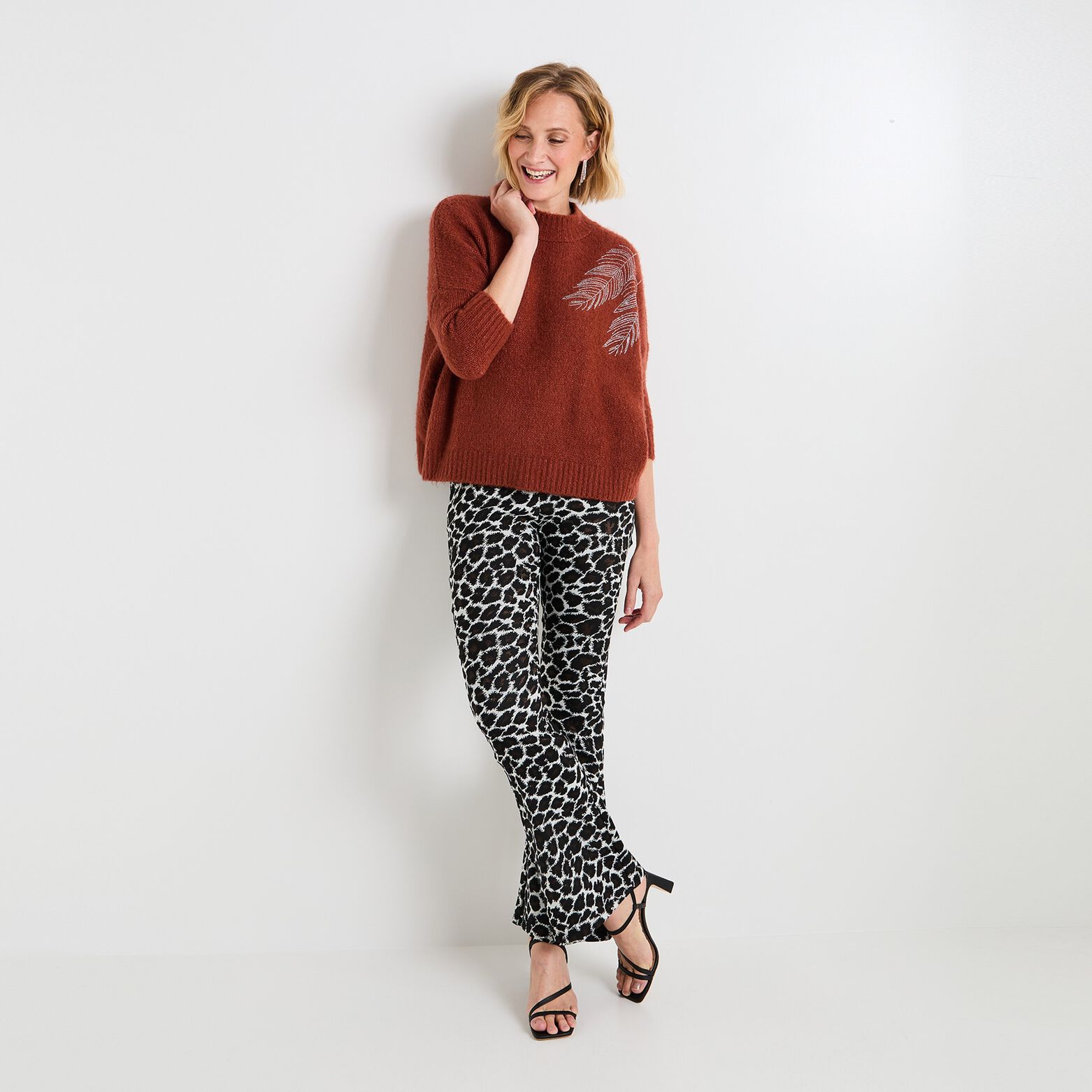 Pull col rond femme