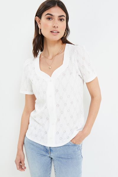 Tshirt maille ajourée femme