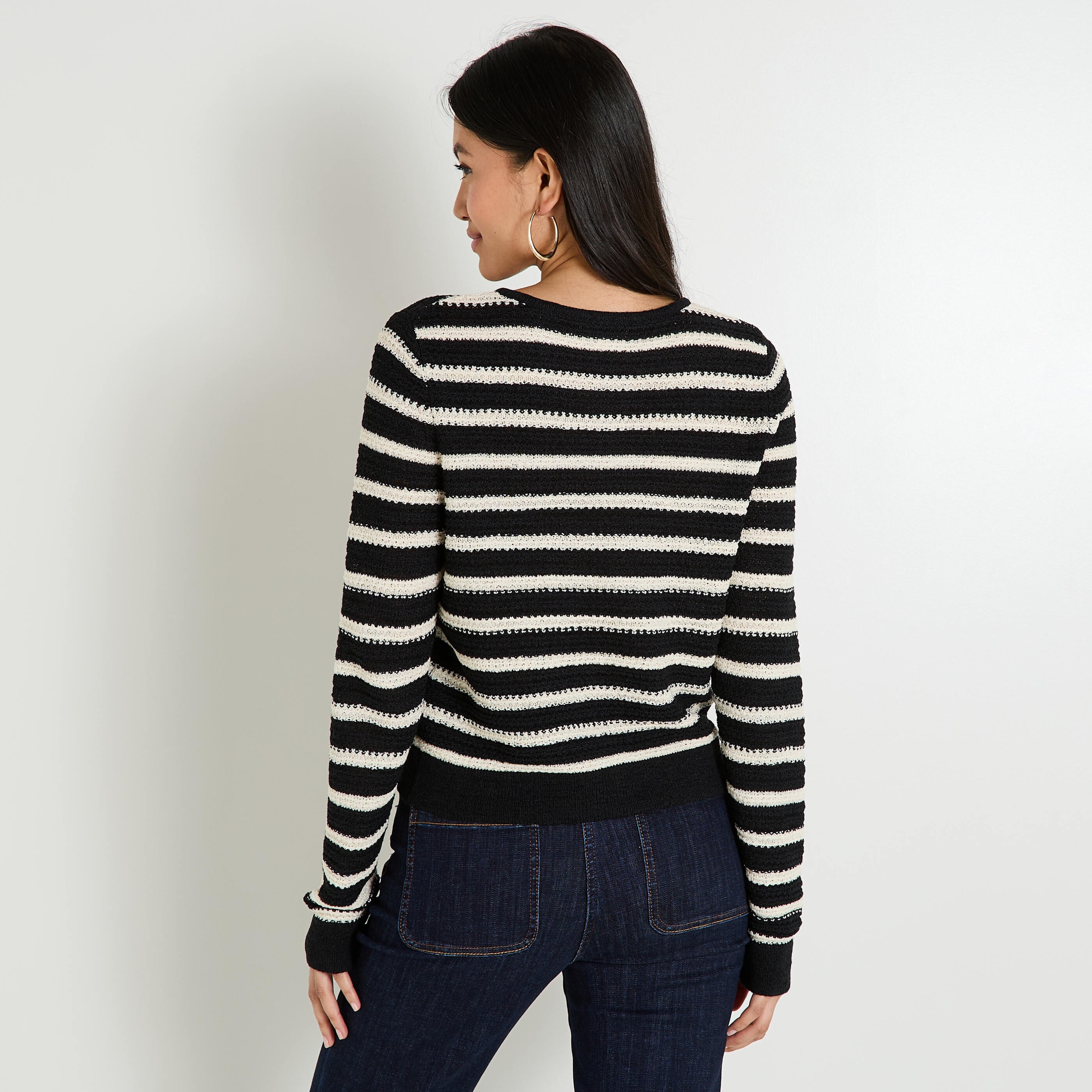 Gilet court bicolore femme