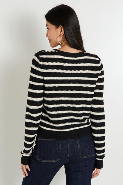 Gilet court bicolore femme