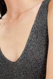 Débardeur maille cotelée lurex