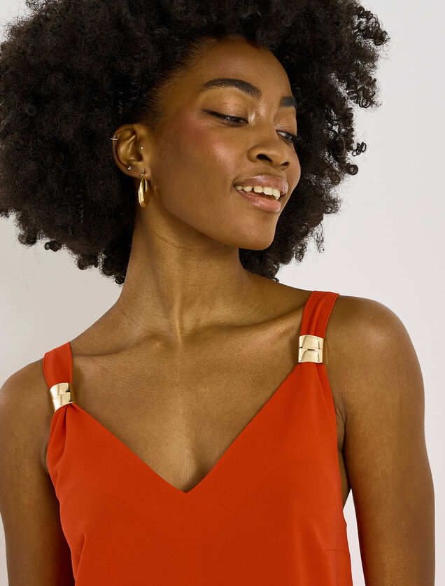 Robe longue unie habill&eacute;e