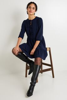 Robe col rond femme