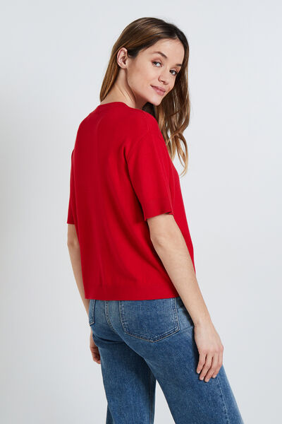 Pull manches courtes femme