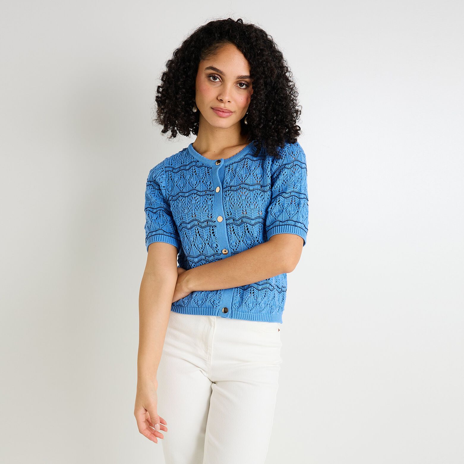 Gilet manches courtes femme