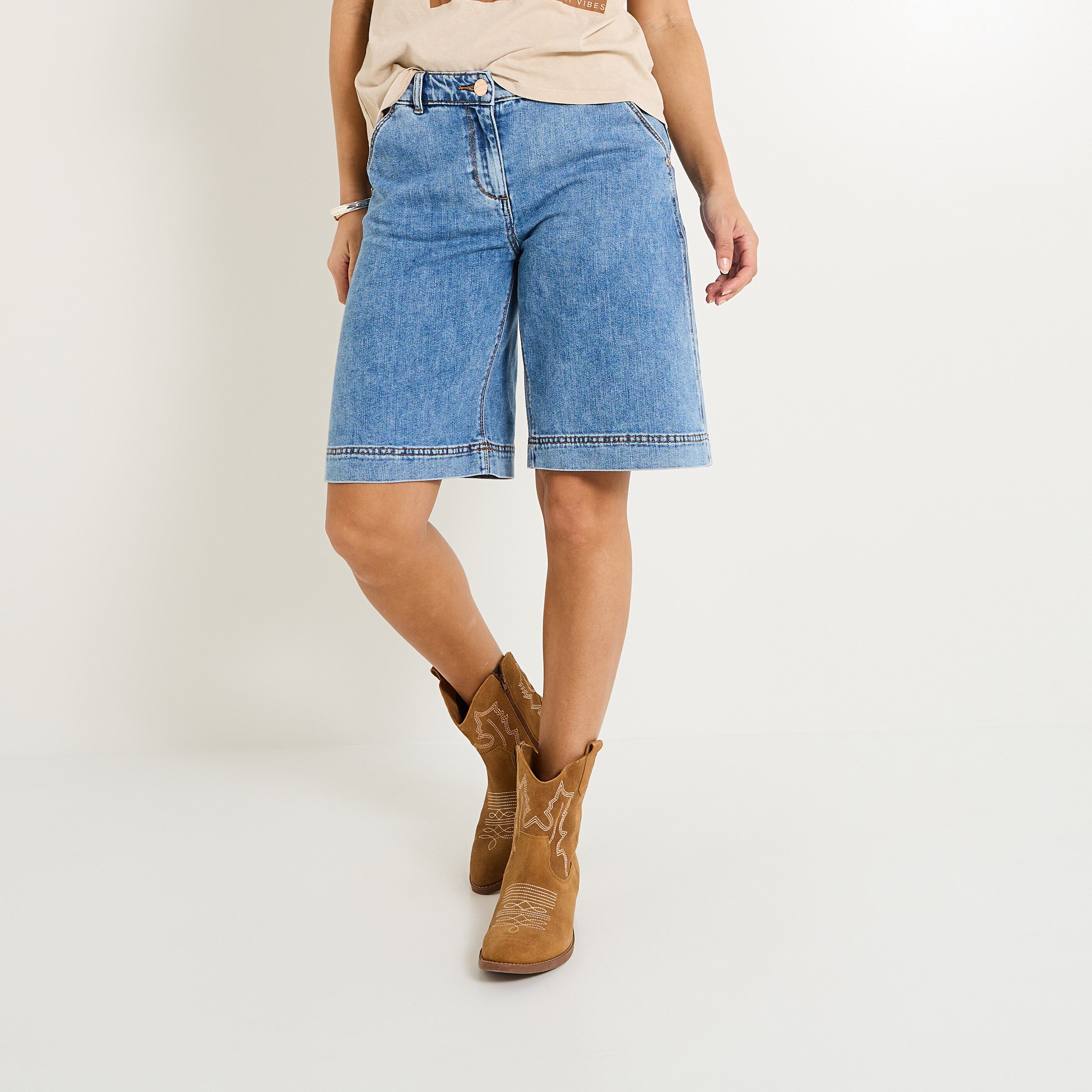 Bermuda en jean femme