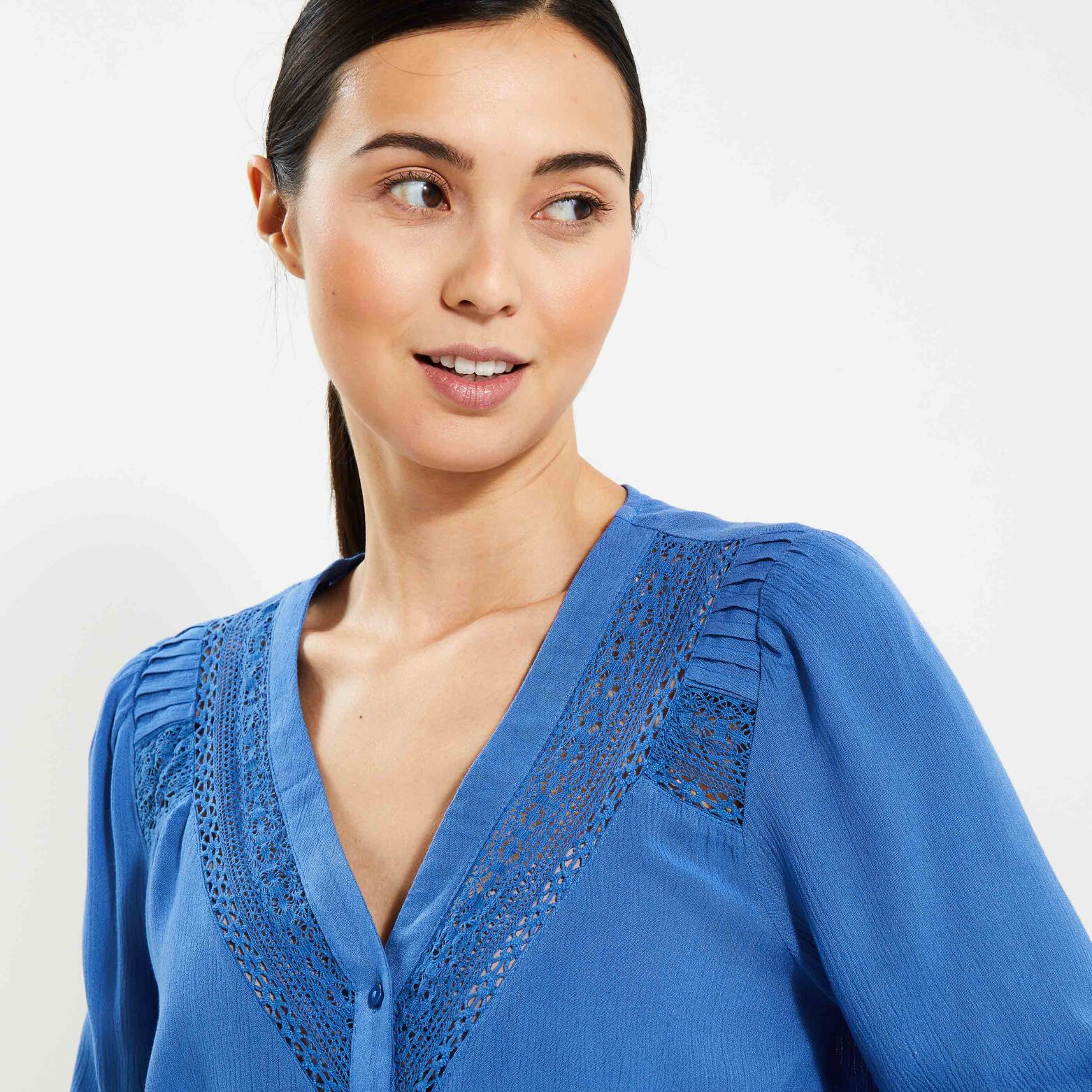 Chemise détails ajourés femme