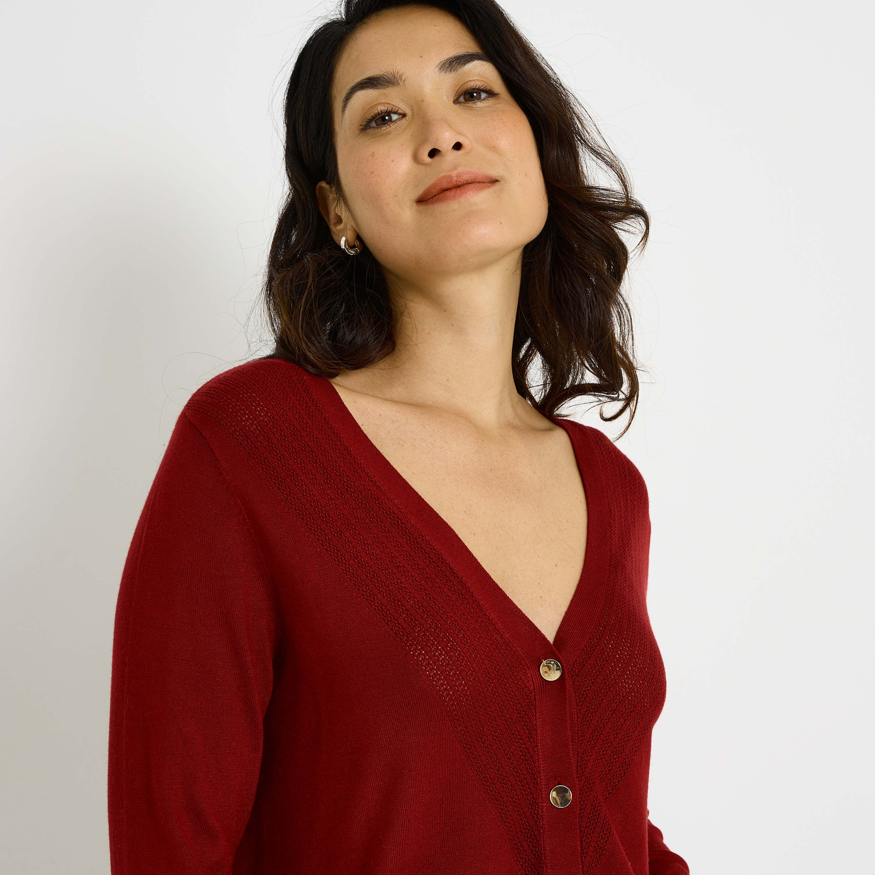 Gilet en maille fine femme