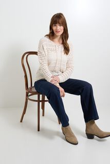 Pull en crochet femme