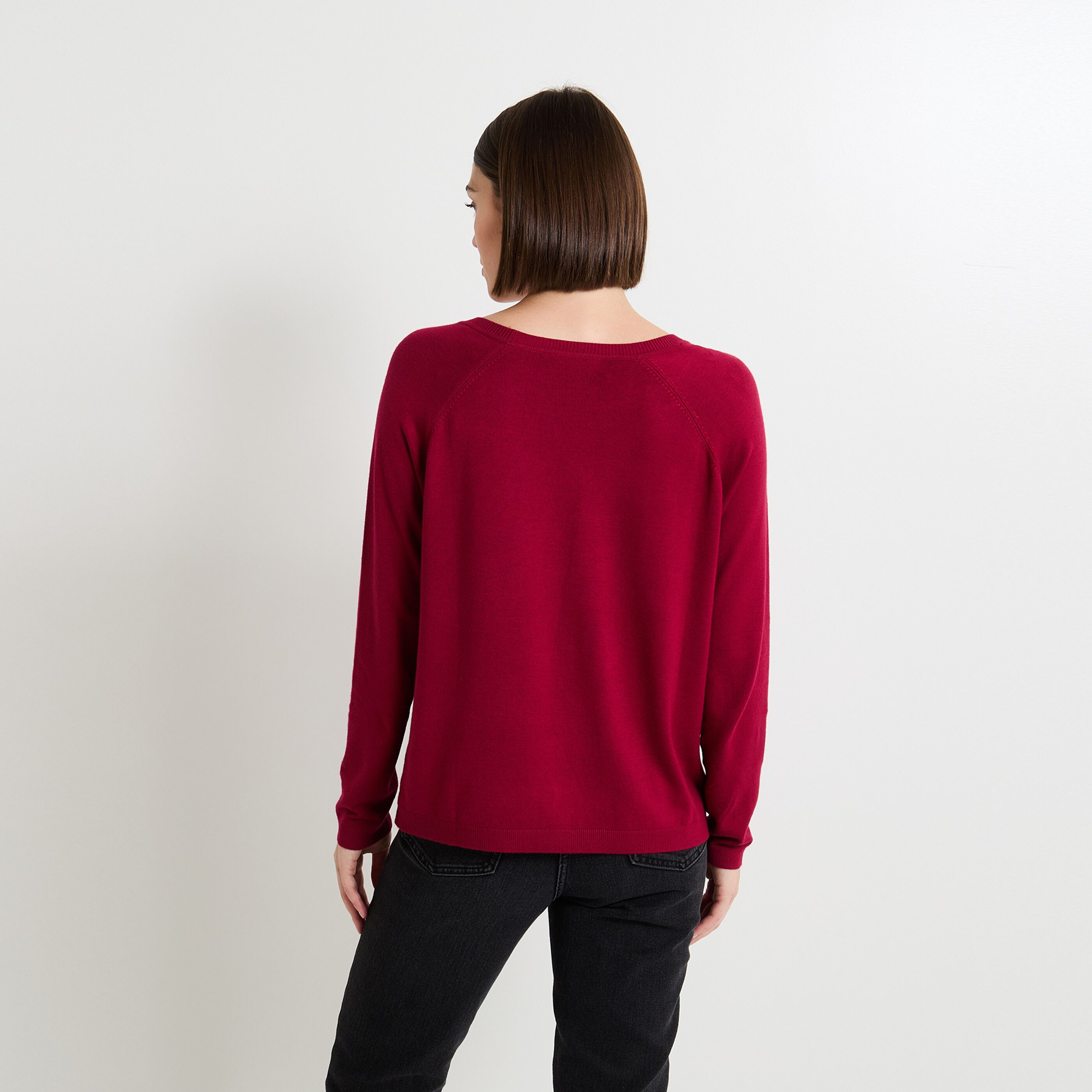 Pull col rond femme