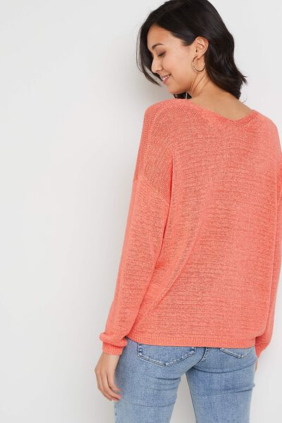Pull maille col V
