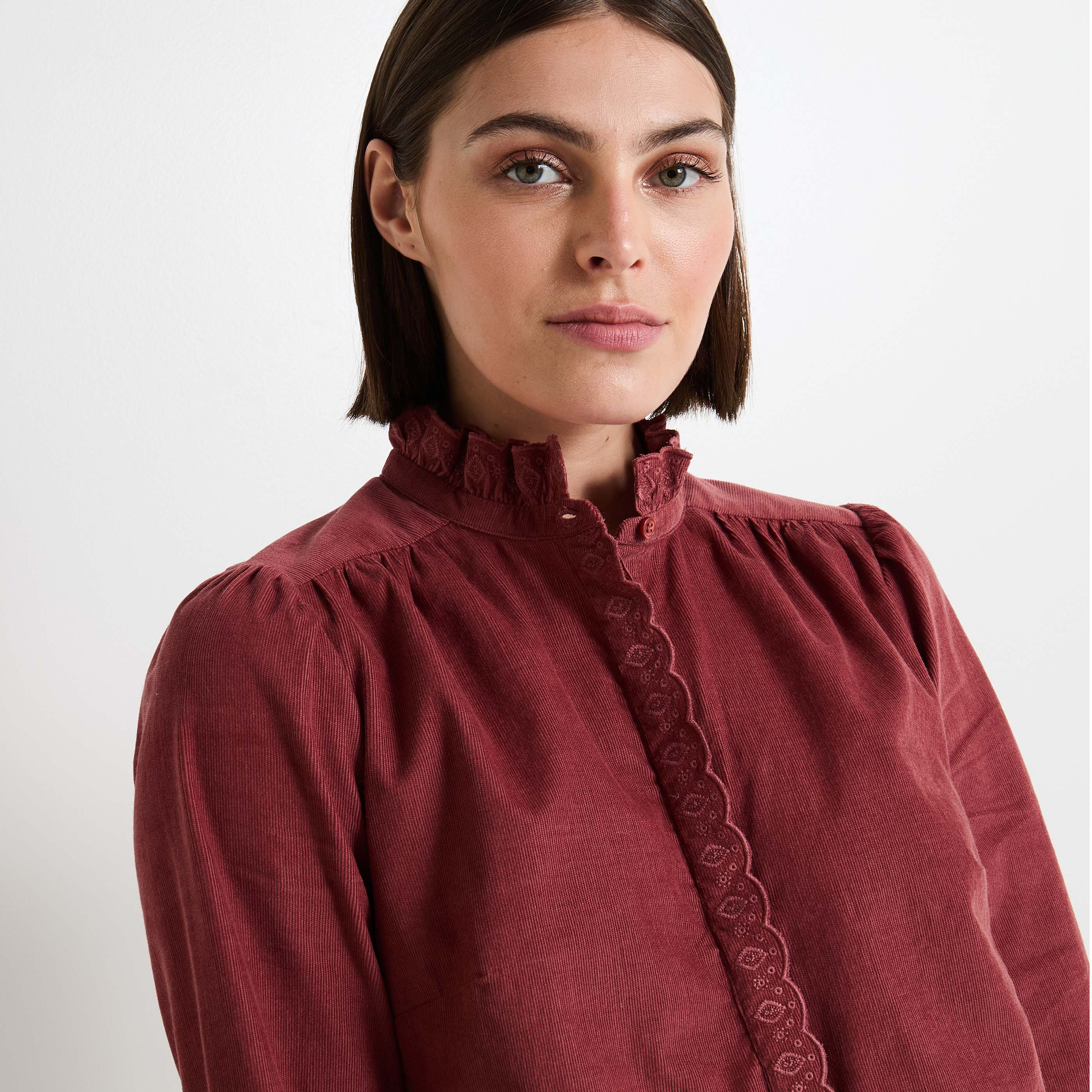 Chemise en velours femme