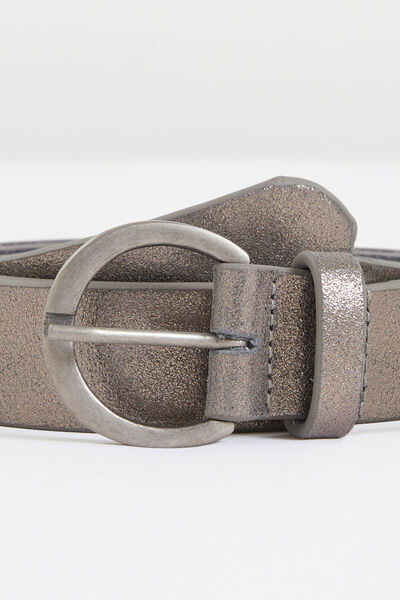 Ceinture croûte de cuir irisée femme