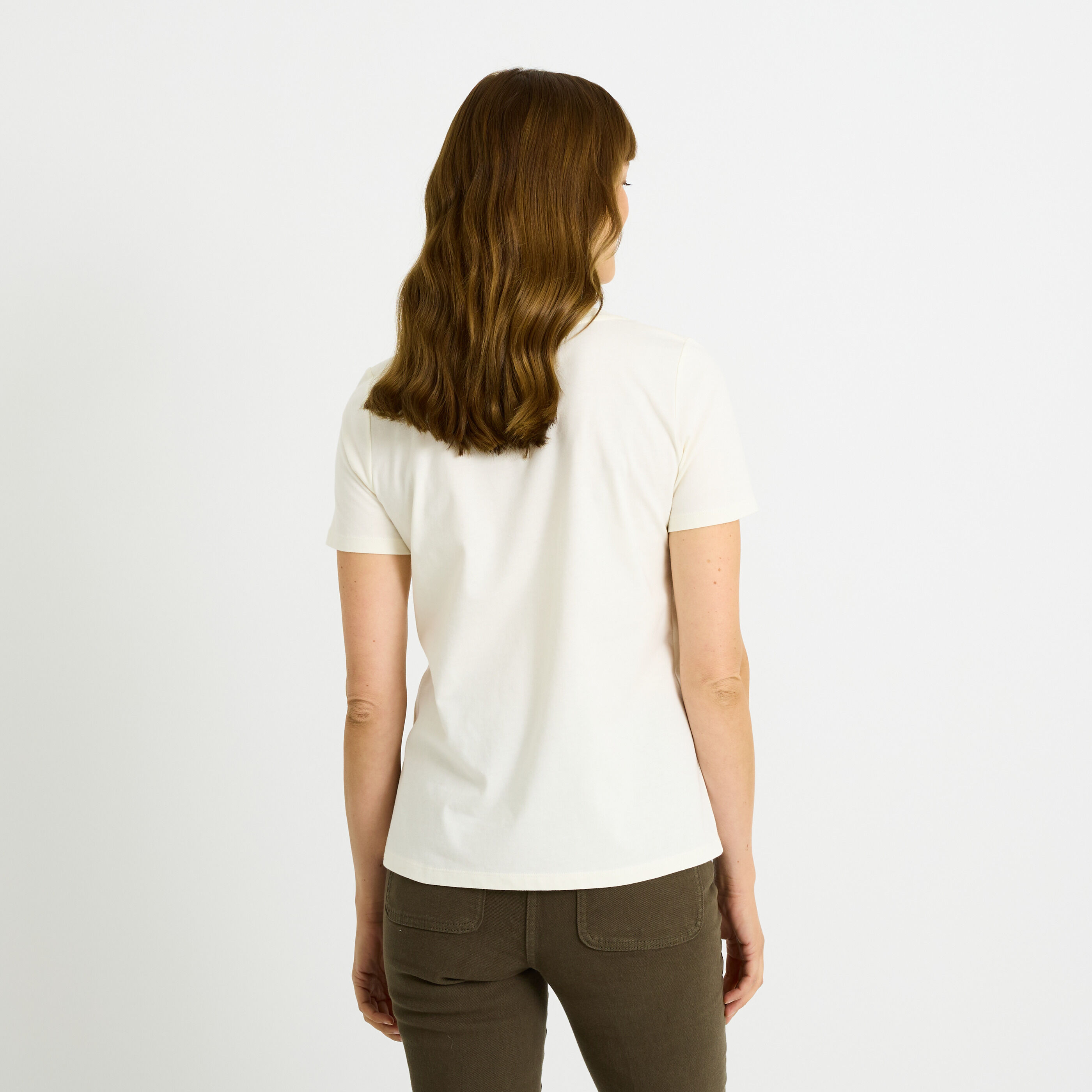 T-shirt col rond imprim&eacute; n&oelig;ud femme