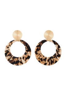 Boucles d'oreilles à imprimé léopard