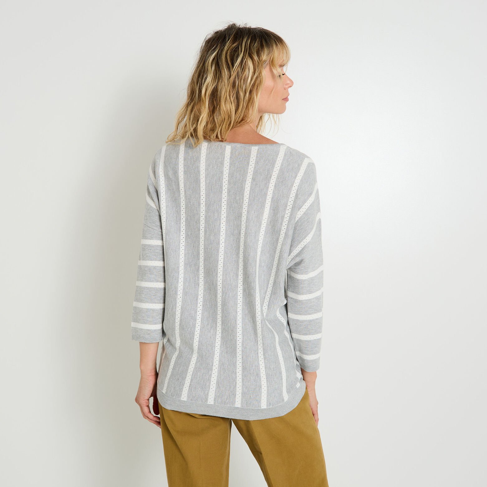 Pull rayé loose femme