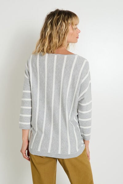 Pull rayé loose femme