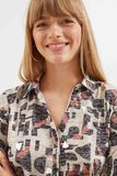 T-shirt col chemise imprimé