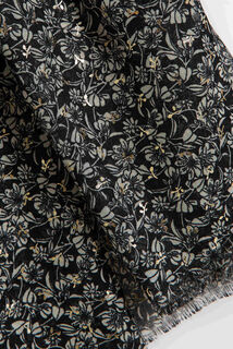 Étole longue motif floral 