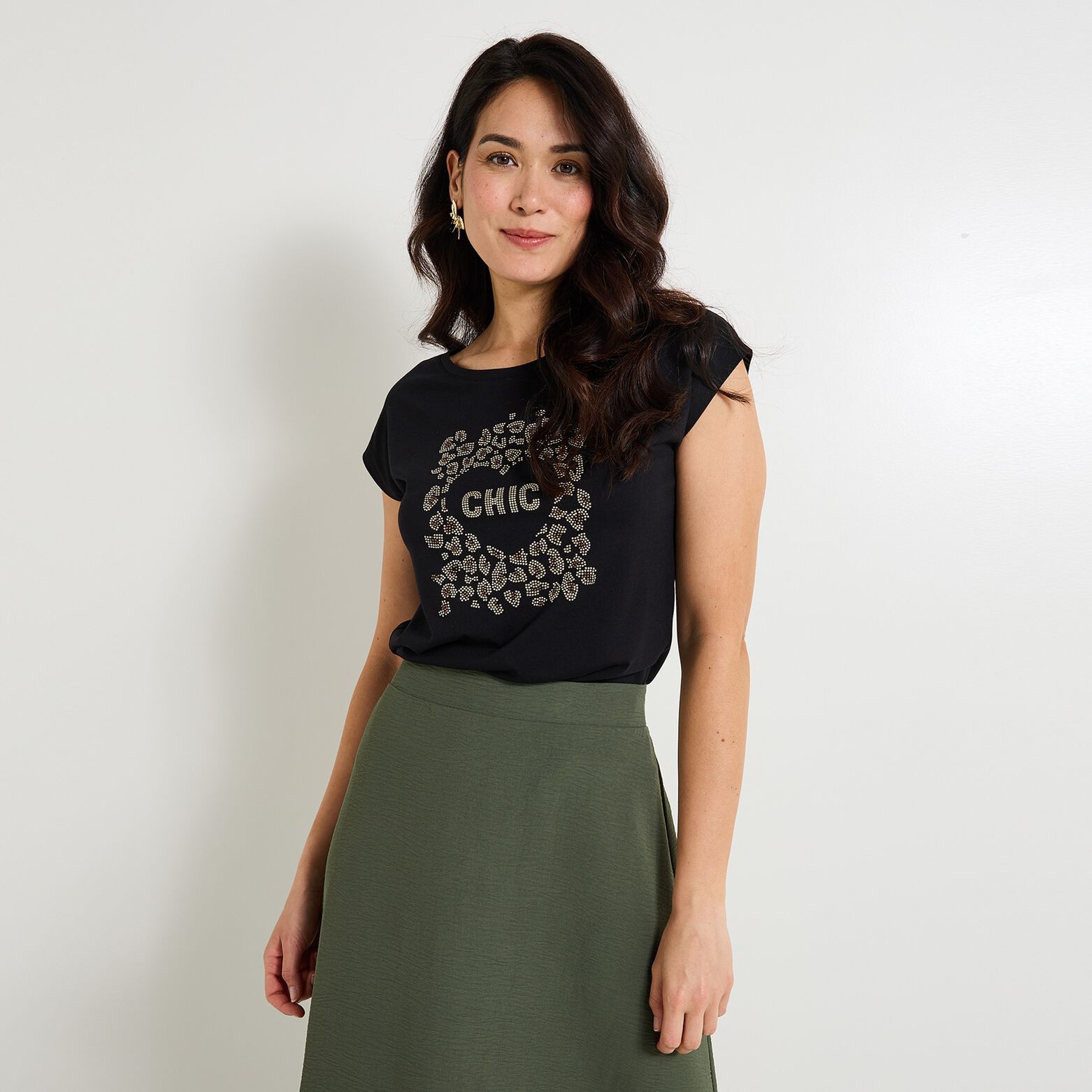 T-shirt col rond femme