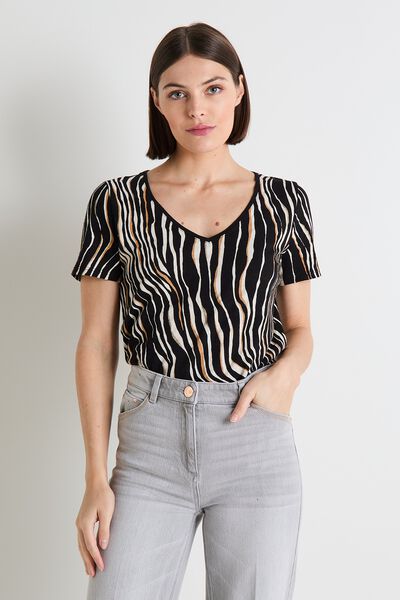 T-shirt col V femme