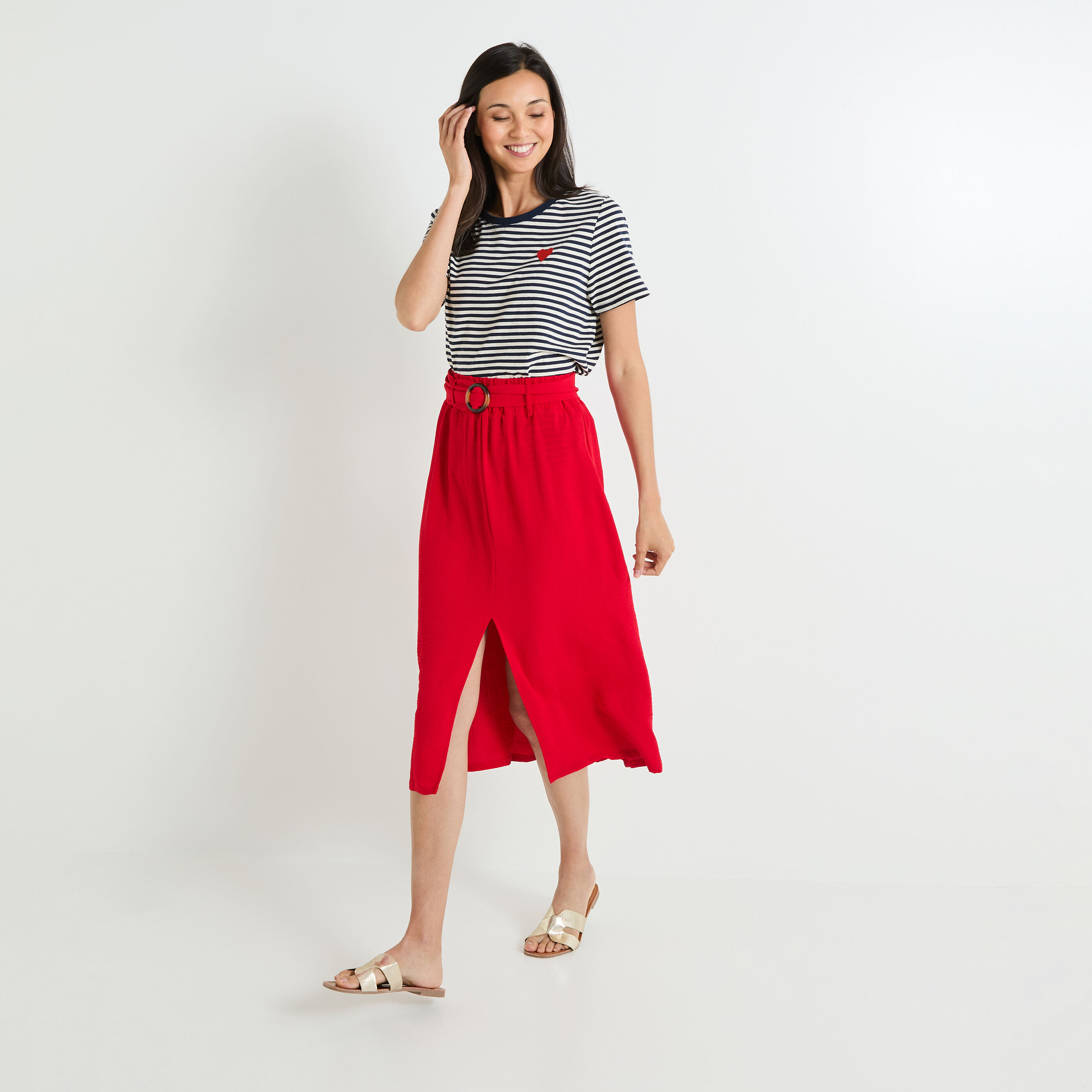 Jupe mi-longue femme