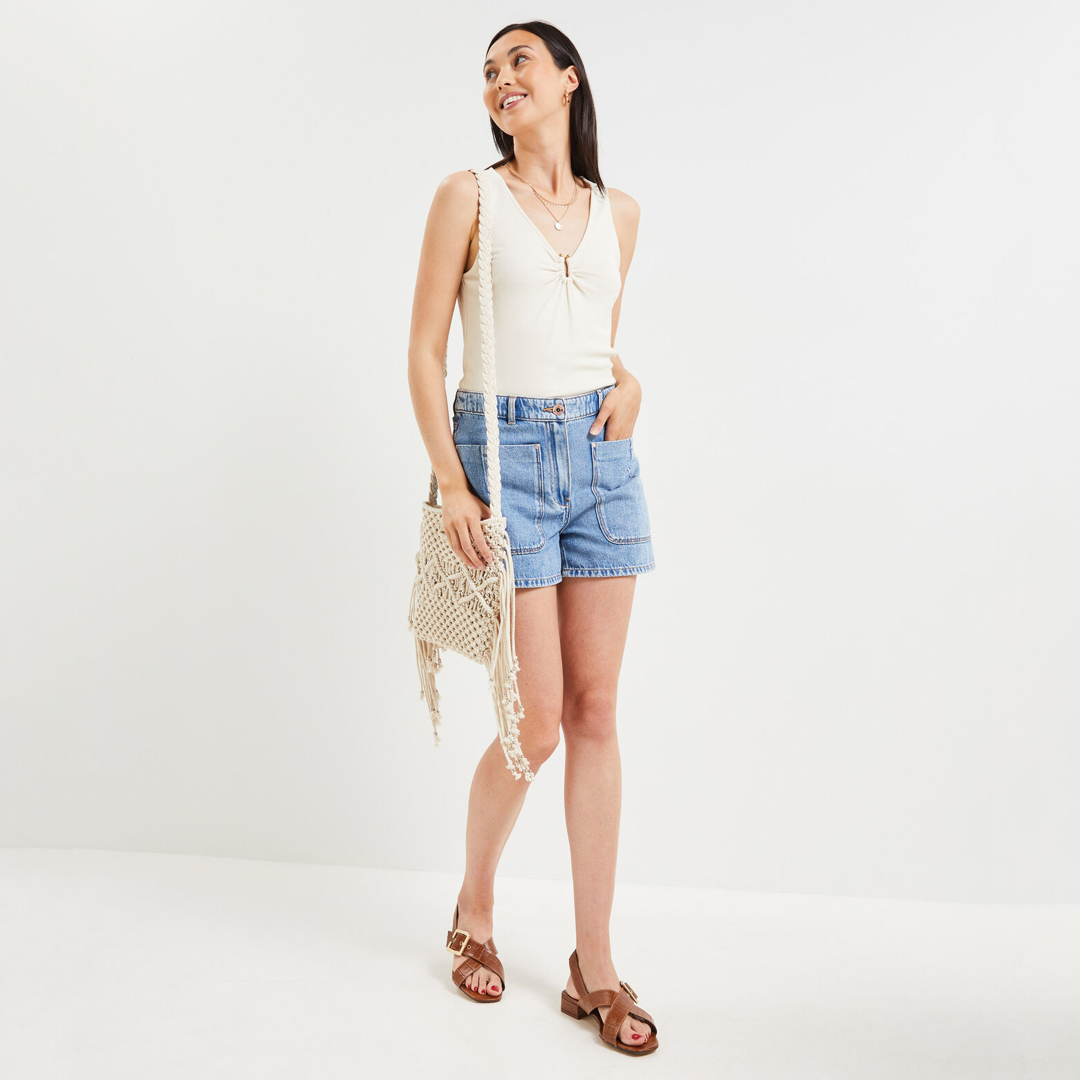 Débardeur maille fine femme