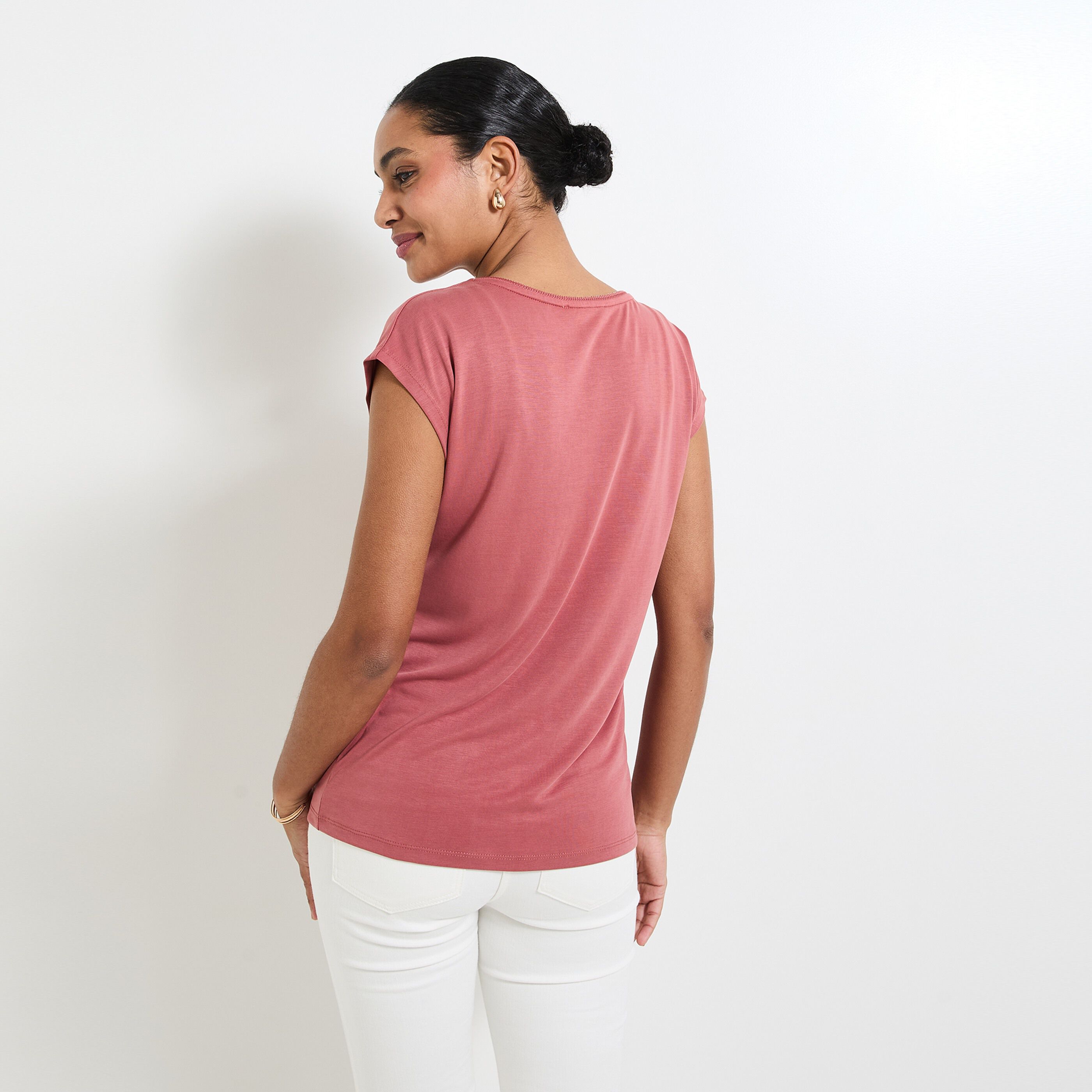 T-shirt col V femme