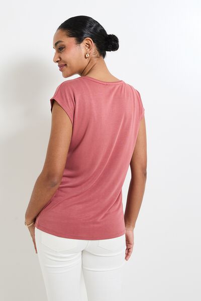 T-shirt col V femme