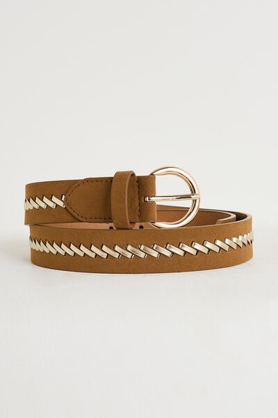 Ceinture détail tressé femme