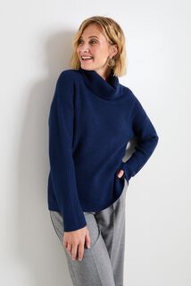 Pull col roulé femme
