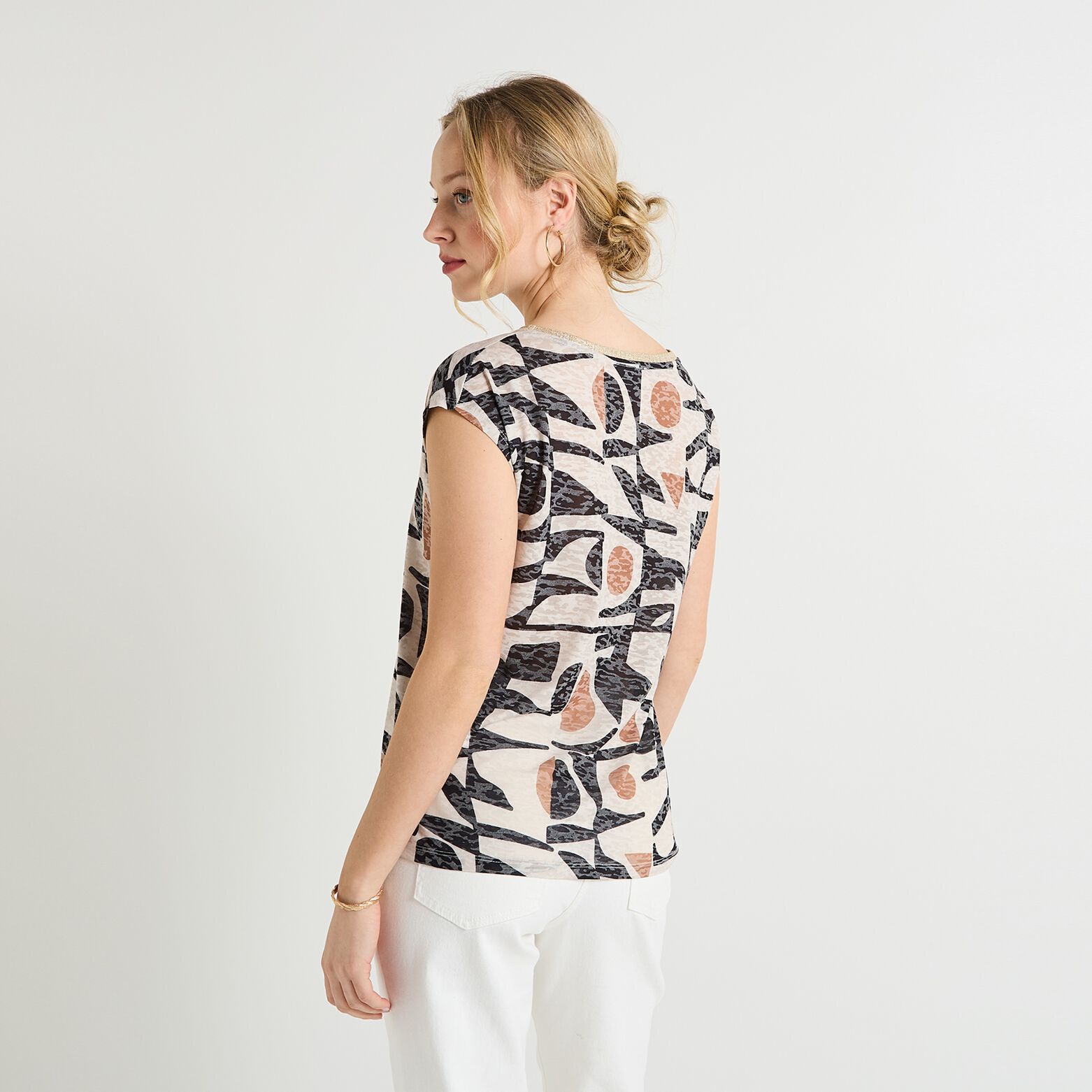 T-shirt col V femme