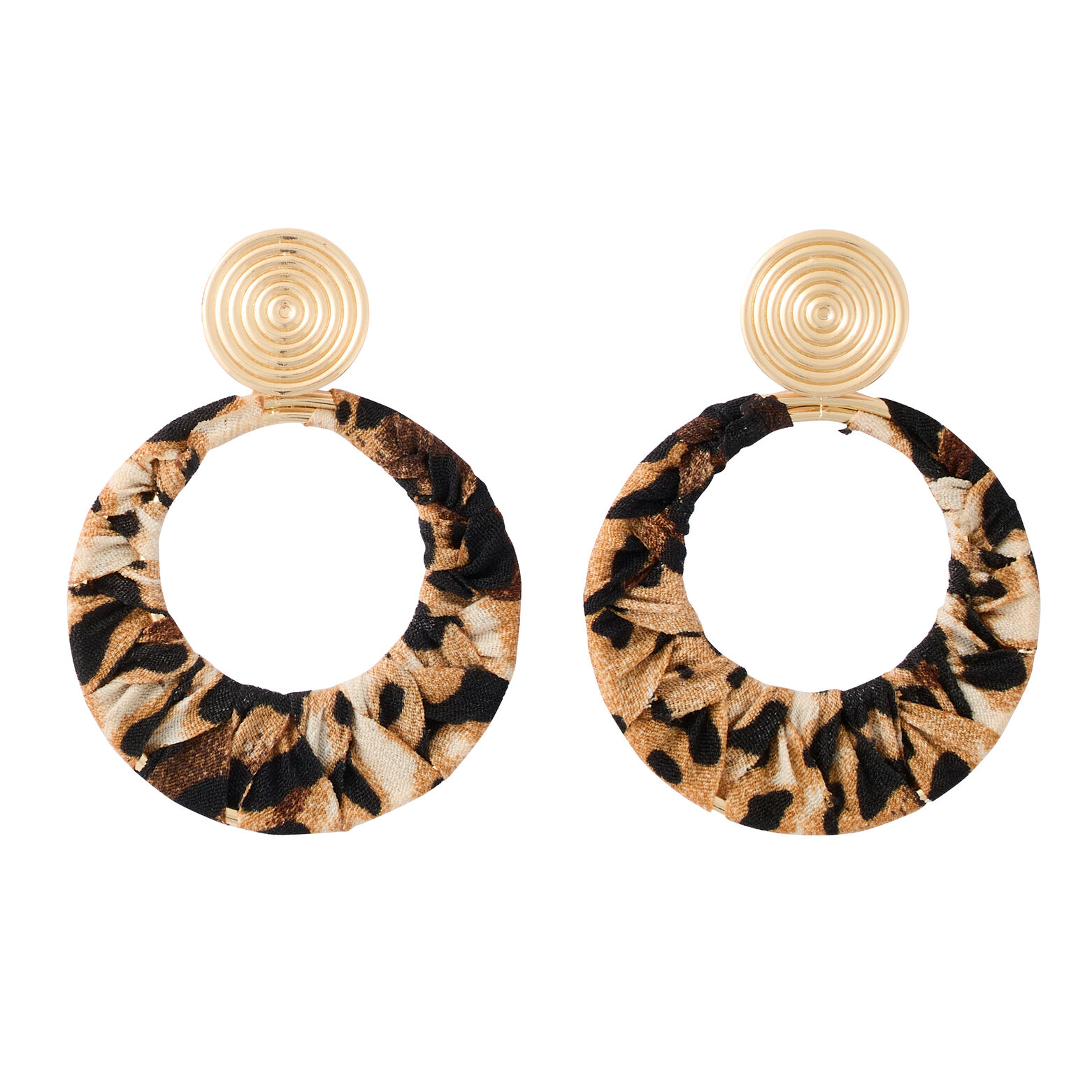 Boucles d'oreilles à imprimé léopard