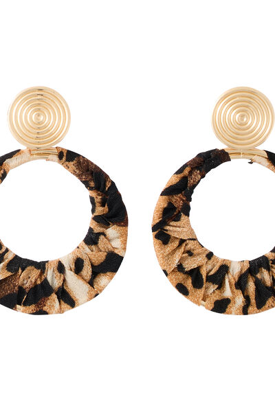 Boucles d'oreilles à imprimé léopard