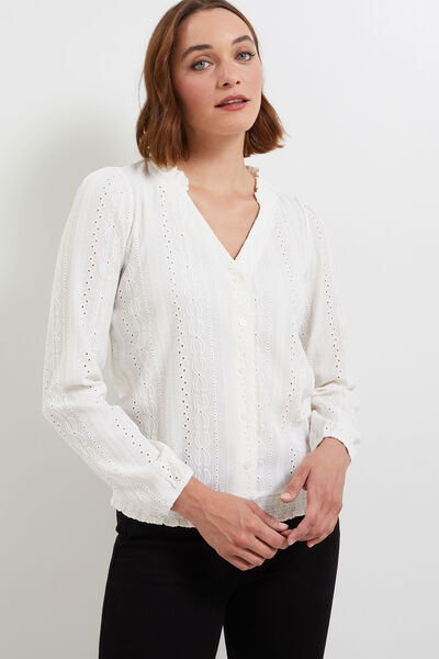 T-shirt col victorien femme