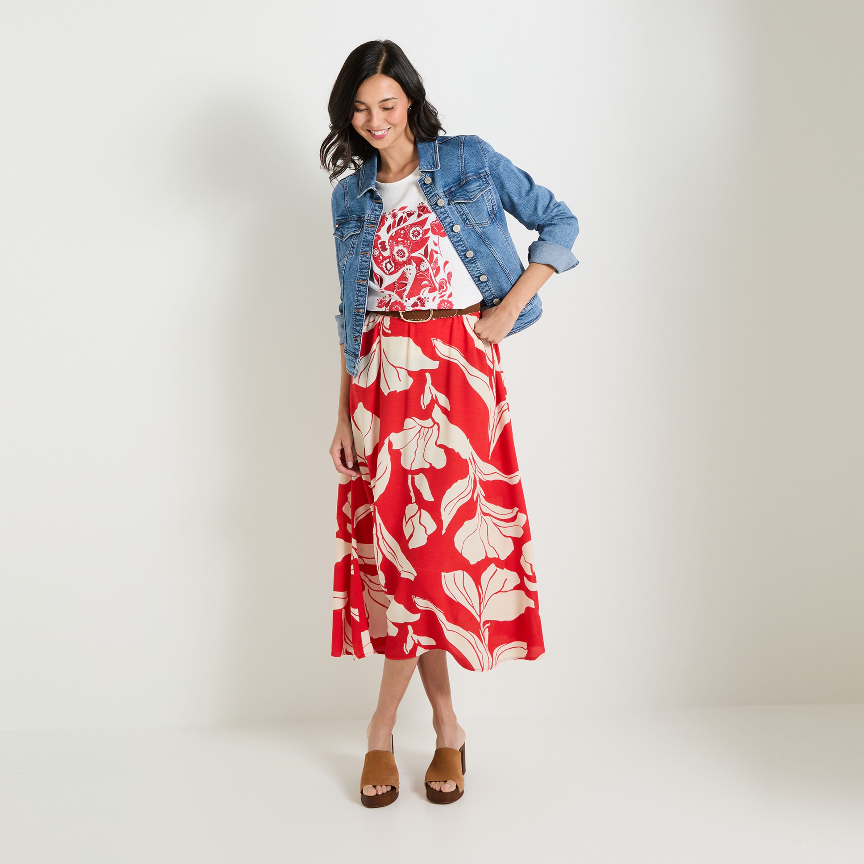 Jupe imprim&eacute;e femme