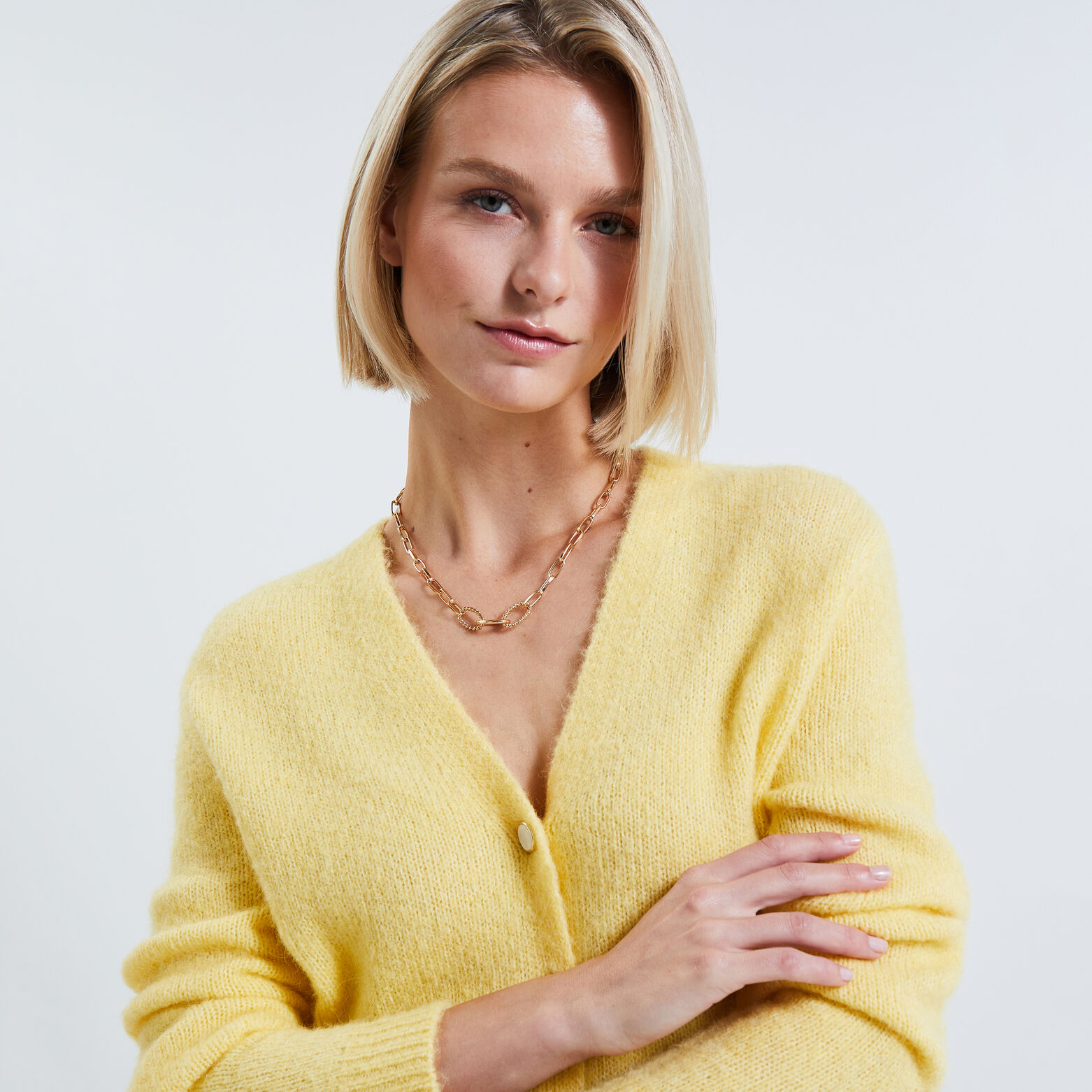 Gilet col V femme